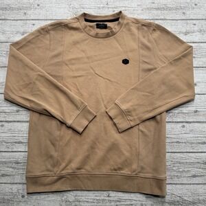 Allen Solly Sweatshirt Men's Medium Brown Relaxed Fit Crewneck Pullover Preppy